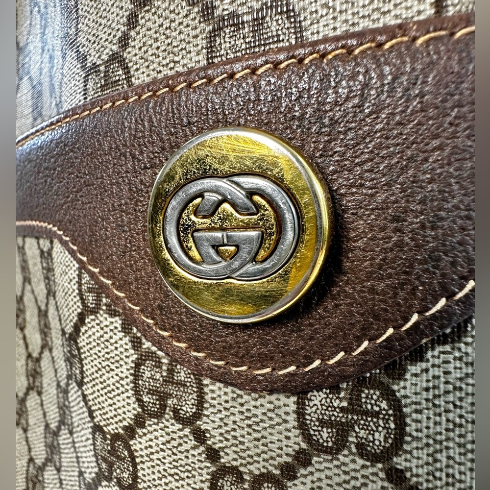 ❤️Vintage Gucci Web Strap Tote GG Supreme Canvas - Picture 4 of 15